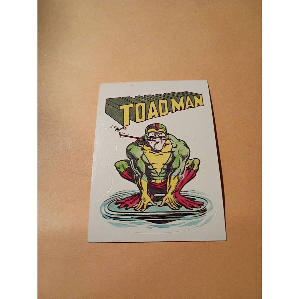 1983 General Mills Zero Heros Trading Card Sticker Card Vintage #37 Toadman
